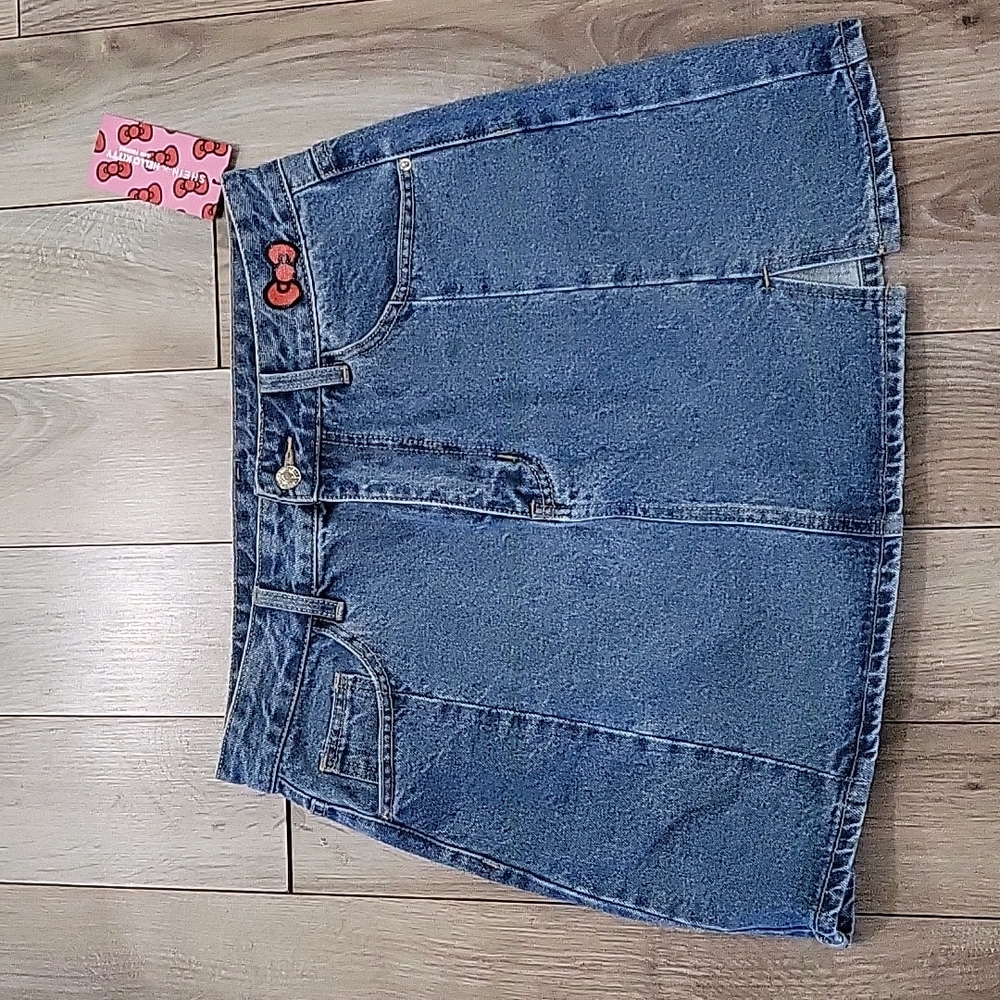 Hello kitty by Shein denim skirt